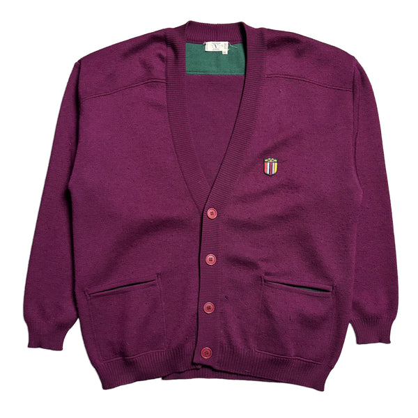 Valentino Beachwear Purple Knit Cardigan circa 1980's