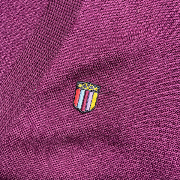 Valentino Beachwear Purple Knit Cardigan circa 1980's