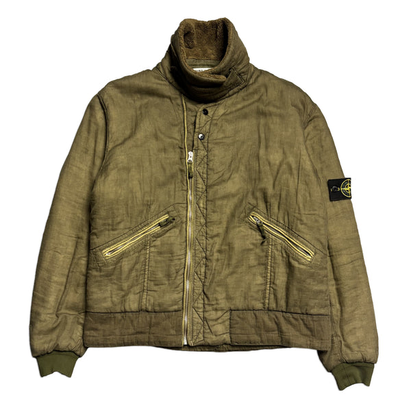 Vintage Stone Island Fleece Lined Bomber Jacket circa Early 2000s
