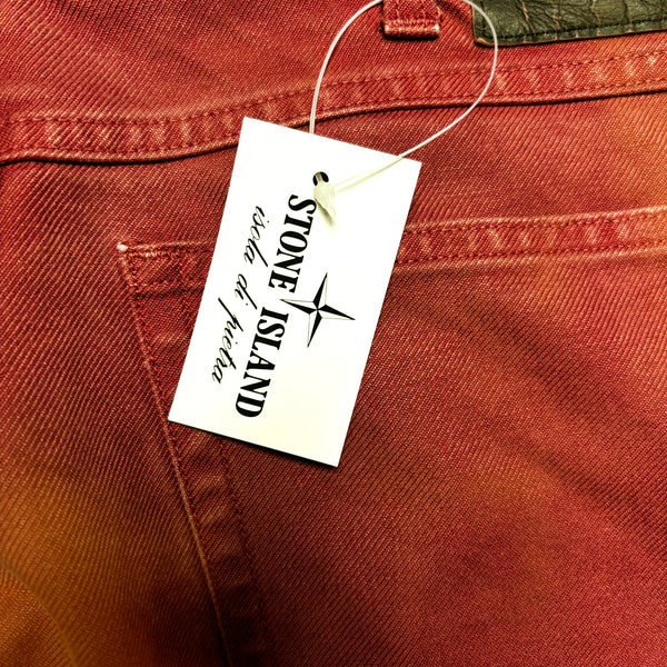 Vintage Stone Island Marina AW 1992 Orange Jeans