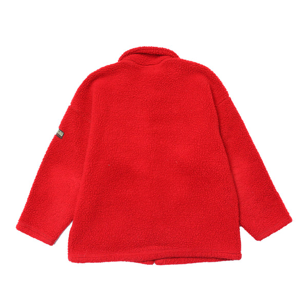Napapijri Red Full Button Sherpa Fleece circa 1990's