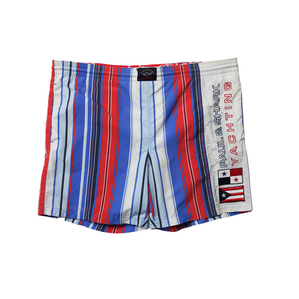 Paul & Shark Striped Swimming Shorts circa 1990's