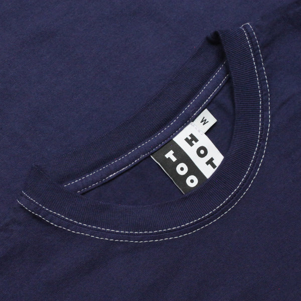 TOO HOT Stripes Navy Garment Dyed T-Shirt