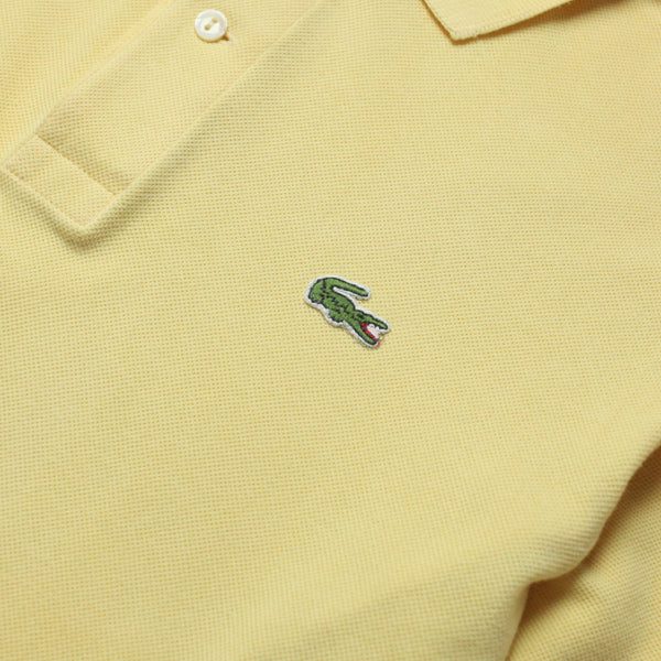 Chemise Lacoste Yellow Long Sleeve Polo Shirt circa 1980's