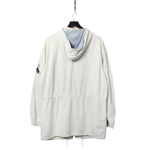 Tommy Hilfiger Lightweight Pinstripe Parka Jacket circa 1990's