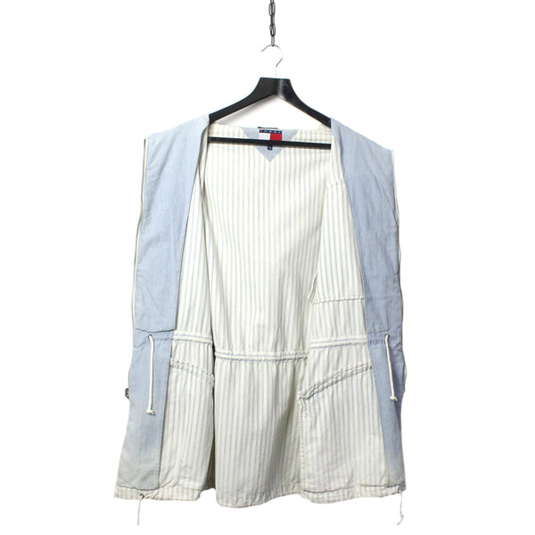 Tommy Hilfiger Lightweight Pinstripe Parka Jacket circa 1990's