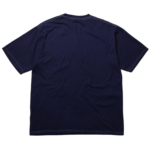 TOO HOT Swirl Print Navy Garment Dyed T-Shirt